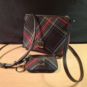 Dooney & Bourke Tartan Crossbody Pouchette with Coin Purse